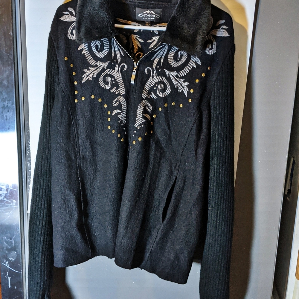 Montanaco sweater jacket black xl